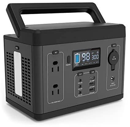 PHASFBJ Centrale elettrica Portatile, Generatore Solare da 560 Wh (Pannello Solare Non Incluso), con Torcia a LED e Multiplo Prese Plug And Play AC/USB C/12V DC,220v