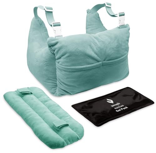 Zomaple 3 Piece Mastectomy Recovery Kit – Post Mastectomy Pillow with Strap, 1 Hot/Cold Gel Pack & Shower Lanyard – Breast Surgery Pillow for Augmentation, Reduction & Recovery – Washable Coverr