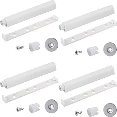 cyclingcolors 4x Push to Open Magnetische Türschnäpper Möbel-Schnäpper Schrank Federschnäpper Schubladen Druckverschluß Möbelbau Verbesserte Türöffner, Weiß