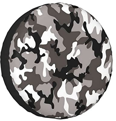 831 Reifencover Schwarz Grau Weiß Camo Radreifenabdeckung Prämie Reserveradabdeckung Dauerhaft Reserverad Reifenabdeckung Universal Für LKW Wohnmobile Wohnmobil S