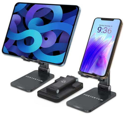 Supporto per cellulare, supporto tablet regolabile - pieghevole supporto da scrivania supporto per telefono super stabile, compatibile con iPad, iPhone, Samsung, multi-dispositivo fino a 12,9