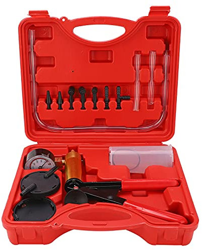 Ejoyous Auto Brake Bleeding Kit, Hand-Held Vacuum Pump Pressure Tester Gauge Set, Brake Clutch System Oil Bleed Kit, Brake Fluid Bleeder Tool Set for Car Motorbike Motorcycle Diagnosis