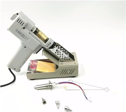 MJBDCVN Desoldering Gun Electric Absorb Gun S-993A Electric Vacuum Desoldering Pump Solder Sucker Gun 100W Easy To Use For Beginners And Professionals