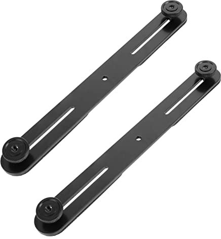 VICASKY 2pcs Adjustable Dual Mount Flash Bracket with Microphone Bar, T-shaped Camera Mount Extension Bar for Studio Video Lighting and Dslr Accessories