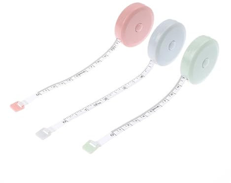 3 Stück Massband Körper in cm und Inch,Schneidermaßband Maßband Nähen fur Measuring,Mini Weiches Automatisch Einziehbares Bandmaßstab zum Messen von Körperumfang,Brust,Taille,Körpermaßband (150cm)