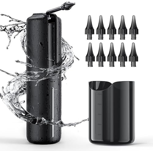 Ear Wax Removal Kit, Electric Water Powered Ear Cleaner for Effective Ear Wax Removal, Ear Irrigation Ear Cleaning Kit with 4 Cleaning Modes,10 Reusable Tips, for Home Use (Black)