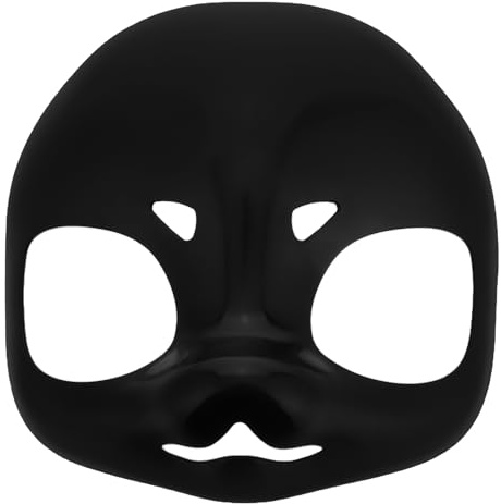 Holibanna Base De Tête De Fursuit Noir Masque Imprimé En 3D Crâne Masque Coupé De Chat Base De Tête En Bricolage En Plastique Accessoires De Costume Pour Kawaii Cosplay