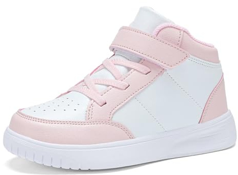 RTOUNT Grils Trainers Kids Walking School Tennis Shoes for Girls Pink Lightweight Running Sneakers Size 9 Child