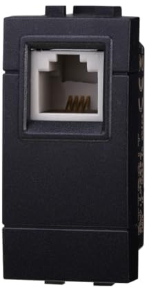 1 MODULO PRESA TELEFONICA, NERO, COMPATIBILE CON BTICINO LIVING, PRESA TELEFONO, CONNETTORE RJ11, MODULI E FRUTTI 100% COMPATIBILI, MATERIALI DI ALTA QUALITA'