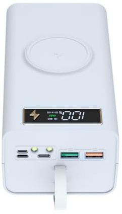 Vocdikficy 15W Caricabatterie Wireless Rapido 21 * 18650 Powerbank PD QC per Ricarica Telefonica Push-Pull Fai da Te Guscio Batteria Mobile B