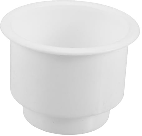 EXAOMBLE Porte-gobelet Encastré Abs Blanc, Support Porte-gobelet Bateau et Voiture, Insert Porte-canette sans Trou de Drainage, Accessoire Automobile pour Camping-Car et Yacht, Usage