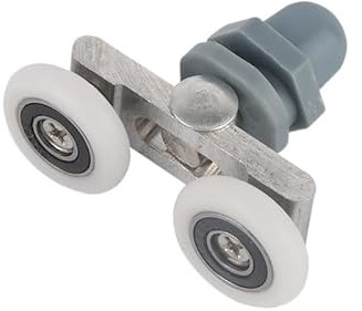 Roulette Douche 1 pièces 19/23/25/27mm porte coulissante en verre pivotant double roue poulie roulement rouleaux coureurs roues for accessoires de cabine de douche Roulette Porte Coulissante Douche(27