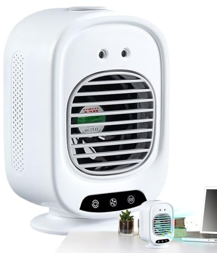 Manolyee Misting Fan - USB Rechargeable Quiet Cooling,3 Modes Cooling Fan with Hydration Mist for Travel Desk Camping Beach Outdoor
