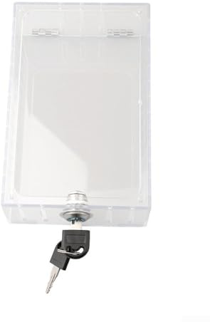 Lock box for thermostats with key, transparent PS protective cover designed to secure and protect thermostat settings in residential and commercial locations