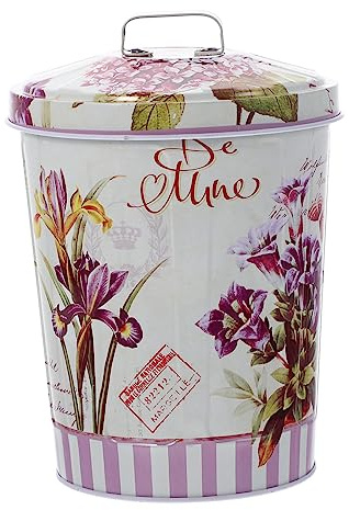 TIDTALEO Caja de Snacks de Hierro Rosa Estilo Europeo Tapa y Gran Capacidad Resistente a Golpes para Guardar Dulces y Juguetes Pequeños en Escritorio
