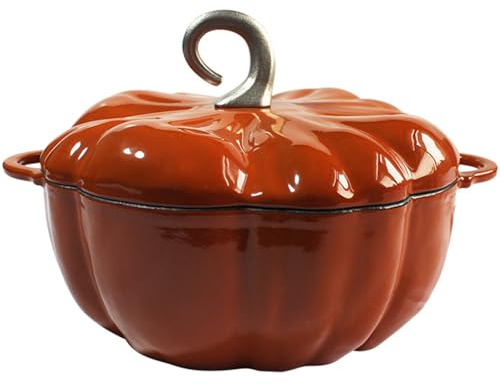 Cooking Pot Cast Iron Enamel Stew Enameled Cast Iron Dutch Oven Non Stick Pan Stew Soup Stock Pot Casserole Kitchen with Lid and Handles Orange