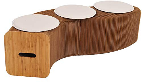 MEVZHH Klappbarer Akkordeon Papier Tisch Vielseitige Couchtisch Hockerd Schuhbank Bra-Rfekt Für Multipurpose-Verwendung, Um Ihre Vielfältigen Bedürfnisse Zu Erfüllen
