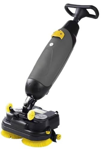 LSHFYV Lavasciuga Pavimenti elettrica Senza Fili, lavasciuga Pavimenti Commerciale da 17 con Disco a Doppia Spazzola, Macchina lucidatrice per Pavimenti Multifunzione alimentata a Batteria Grey