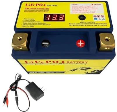 Batterie De Moto 12V LiFePO4 Avec BMS Intégré, 8Ah/12Ah, CCA 180A/420A/520A/620A, Phosphate De Fer Au Lithium, Compatible Avec ATV Et UTV(30L-BS N-P)