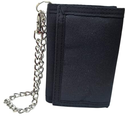 Lambland Canvas Wallet with Chain Black Size: Unique Size