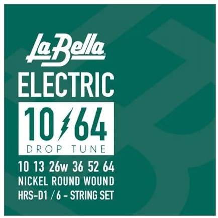 La Bella HRS D1 Drop Tune, Drop Six, E-Gitarren Saiten, 010-064