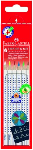 Faber Castell Farbstift Grip Heft & Tafel 6er Etui sortiert