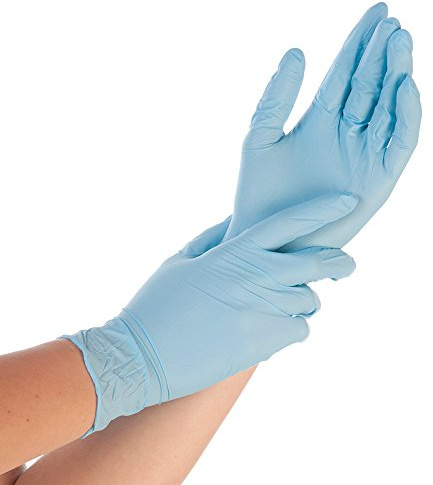 100 Stück Hygostar Nitrilhandschuhe Extra Safe | puderfrei, Packung, schwarz, 10/XL, L: 24cm, Einweghandschuhe , Einmalhandschuhe mit Rollrand, Handschuhe Einweg latexfrei, Gummihandschuhe
