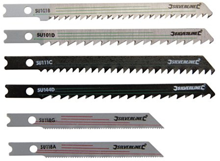 Silverline 234292 sticksågblad med universalskap, 30 st. set 30 stycken, för trä och metall