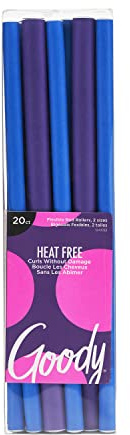 GOODY Flexible Rod Hair Rollers, Assorted, 20 Count