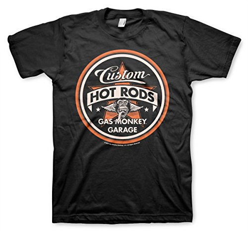 Gas Monkey Garage T-Shirt Custom Hot Rods Black-S