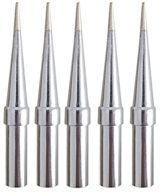 ShineNow ET Soldering tips Replacement Weller Soldering tip for Weller WESD51 WES51 WE1010 PES51 WEP70 Soldering Tools Round Solder Tip 1/32 ETO 5pcs Pack