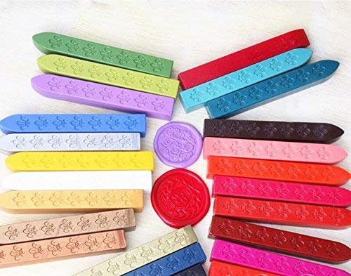 mnyr 24 23 Farben Siegelwachs Siegel Stempel Wachs Sticks Hochzeit Einladungen Geschenk Karten Siegellack Siegel Stempel Stick rosa - deep pink