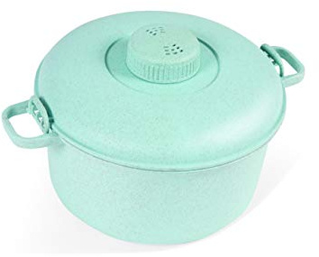Handy Gourmet Eco Friendly Microwave Pressure Cooker - Easy Microwave Cooking - Easy & Fast Microwave Cookware for Rice, Chicken, Pasta, and More - Non-Toxic & Bio-degradable Material (Teal)