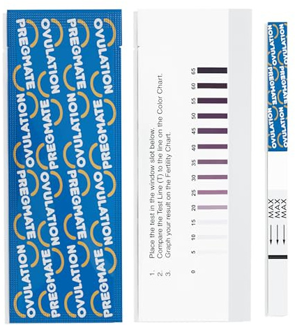 Pregmate 100 Ovulation Test Strips with Numerical LH Result Quantitative Predictor Kit (100 Count)