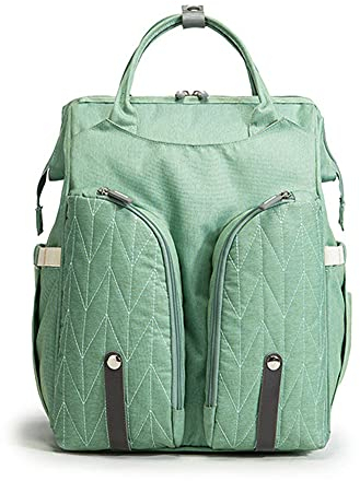 Aina - Wickelrucksack, Wickeltasche, Multifunktionaler wasserdichter Rucksack mit großer Kapazität, Babyrucksack Reisetasche mit Wickelunterlage und Kinderwagenhaken für Mütter und Väter unterwegs