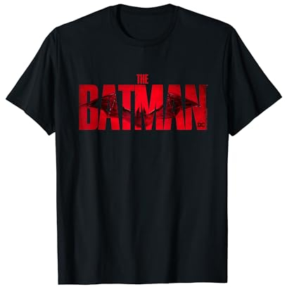 The Batman Crimson Drawn Bat Logo Maglietta