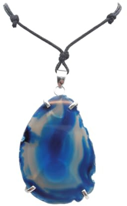 Colgante de Plata 925 Con Ágata Natural Fucsia - Colgante En Piedra Dura Con Gargantilla - Rosa