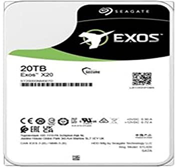 Seagate Exos X20 ST20000NM000D 20 TB Hard Drive - Internal - SATA (SATA/600) - Conventional Magnetic Recording (CMR) Method - Storage System, Video Surveillance System Device Supported - 7200rpm - 285