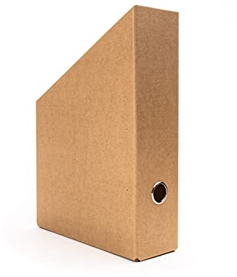 tyyp, Stehsammler, Stehordner, Zeitschriftensammler, 100% Recyclingpapier, Innentasche, Handmade (Braun/Natur-Design)