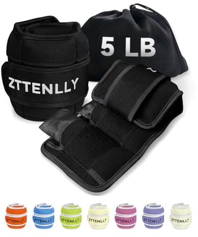 Adjustable Ankle Weights for Women Men and Kids | 1 Pair 5 10 15 18 20 Lbs Leg Wrist Ankle Weight Straps for Yoga, Walking, Running, Aerobics, Gym, Dance, Pilates, Cardio
