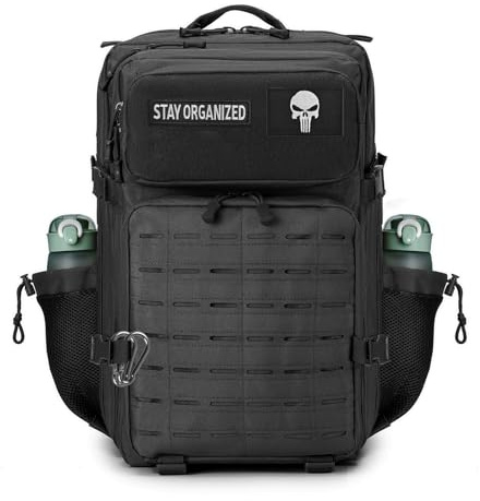SPAHER 45L Militära Ryggsäckar för Män Ryggsäck Trekking 3 Dagars Bug Out Bag Tactical Backpack Assault Daypack Reseryggsäck Army Molle Militär Ryggsäck Axelväska för Utomhussport Camping Vandring