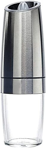 TONZN Electric Chili Mill Stainless Steel Automatic Sauce Induction Salt and Pepper Mill Kitchen Mill Tool R_Electric Salt Mill Chili Salt Mill Salt and Pepper Mills