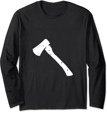 Ich und meine Axe Chopping Block Firewood Splitter Hatchet Wedge Long Sleeve T-Shirt