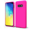 oakxco for Samsung Galaxy S10e Phone Case Liquid Silicone Grip, Fluorescent Bright Solid Color, Cute Thin Slim Soft Rubber TPU Plain Smooth Gel Matte Protective Cover for Women Girl, Fuchsia Hot Pink