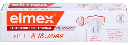 elmex Tandkräm kariesskydd professionell tandklämma 75 ml, 8–18 år