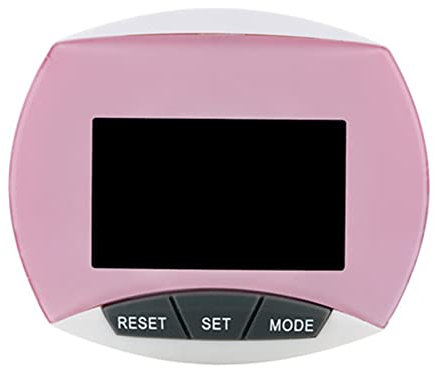 Luojuny Pedometer for Walking Steps and Miles Pedometers Clip on for Seniors Large Display Step Counter for Women, Calories Burned Fitness Tracker for Walking Running Pink