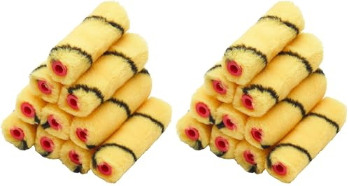 ProDec PRRE040 Medium Pile Rollers, Red, 4-Inch, Set of 10 Pieces Tiger Mini-Roller, mittelhoher Flor, rot, 10 Stück (Packung mit 2)