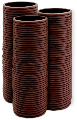 SRODHA Beauty 100 Pack Elastic Hairbands | 4mm Hair Bands Ties Bobbles Ponios Ponytail Holders Styling Accessories for Women Girls | Quality Endless Snag Free No Damage for Thick Hair (Brown)