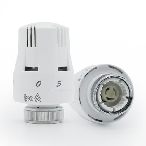 Vancoco Modern Thermostatic Radiator Valve Head - M30x1.5 TRV Head for Radiator Valves - 1pcs