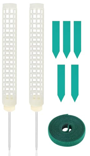 KyeeaDIY 2Pcs Moos Pole für Kletterpflanzen 14.7 Zoll Kunststoff Moos Pole Pflanzen Monstera Plant Support Stakes Indoor Kletterpflanzen Moos Sticks Topf Creepers wachsen nach Oben (Weiß)